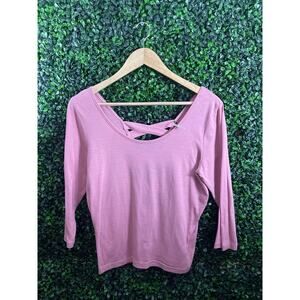Poof, Pink Open Back, Crop Top Women’s Size L